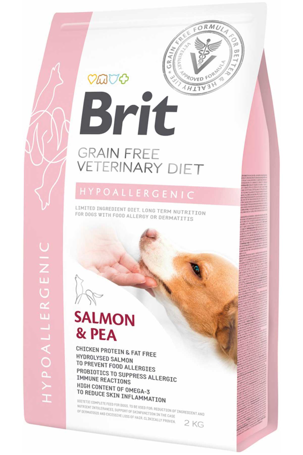Brit Veterinary Diet Hypo-Allergenic Cilt Sağlığı Destekleyici Somonlu Tahılsız Köpek Maması 2kg