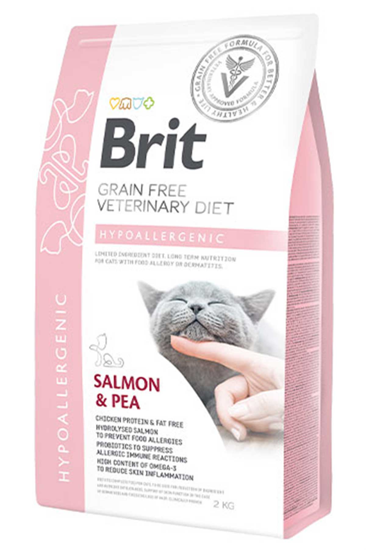 Brit Veterinary Diet Hypoallergenic Tahılsız Somonlu Kedi Maması 2kg