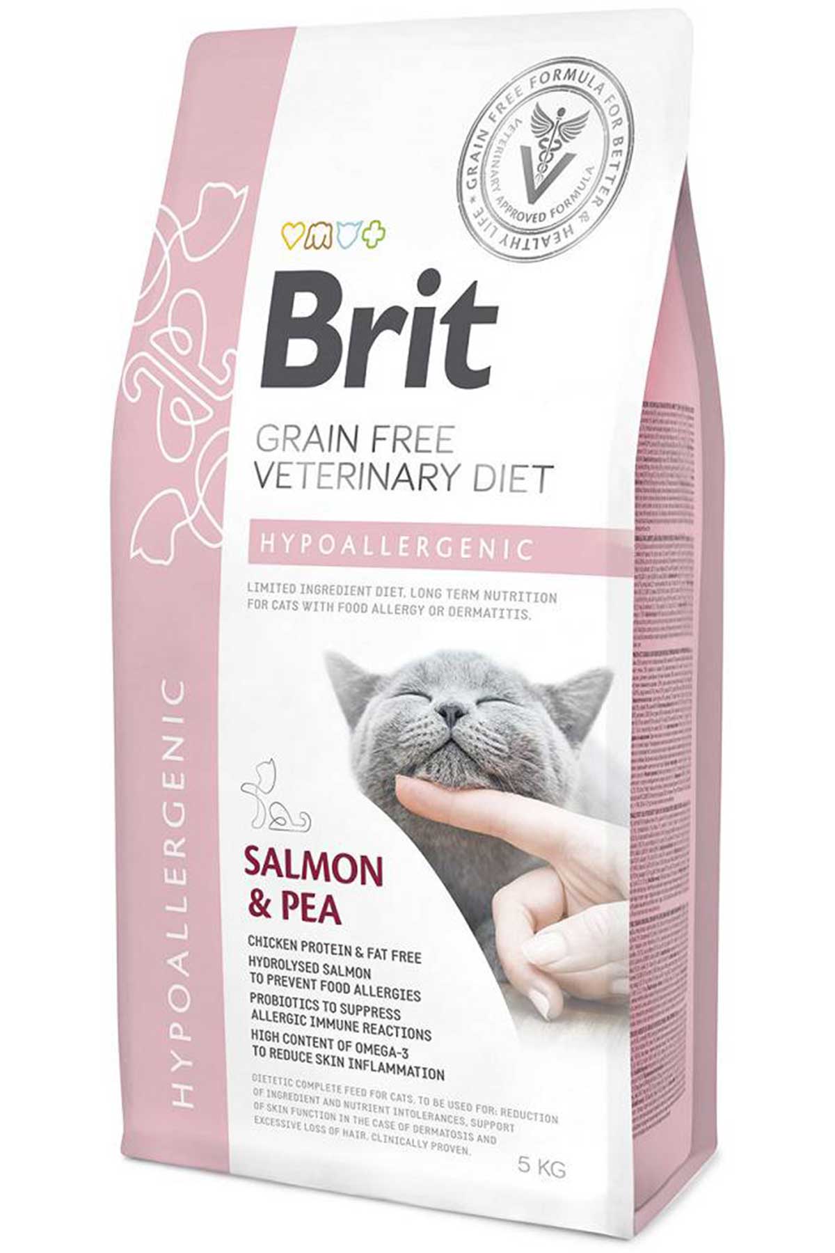 Brit Veterinary Diet Hypoallergenic Tahılsız Somonlu Kedi Maması 5kg