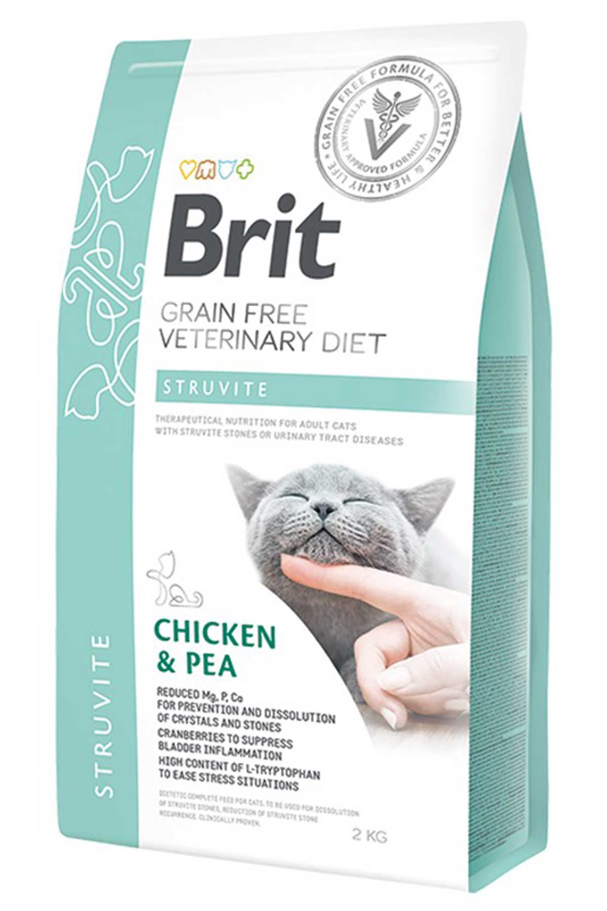 Brit Veterinary Diet Struvite Tahılsız Tavuk Bezelye Kedi Maması 2kg