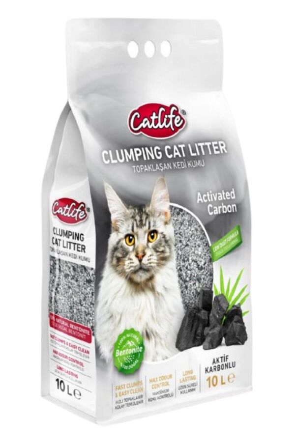 Catlife Active Karbonlu Bentonit Kedi Kumu 10lt