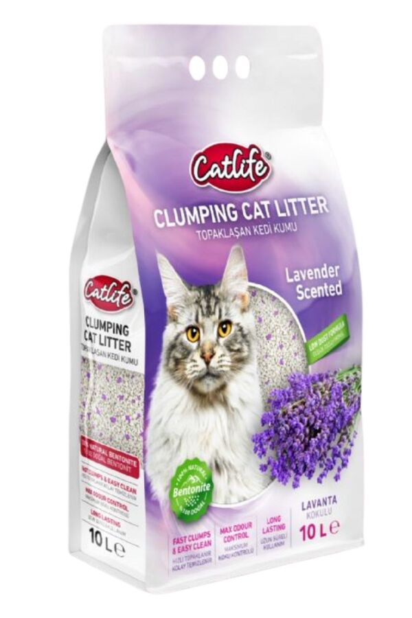 Catlife Lavanta Kokulu Bentonit Kedi Kumu 10lt