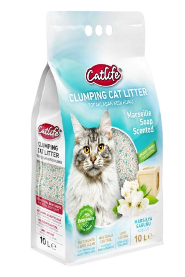 Catlife Marsilya Sabunlu Bentonit Kedi Kumu 10lt