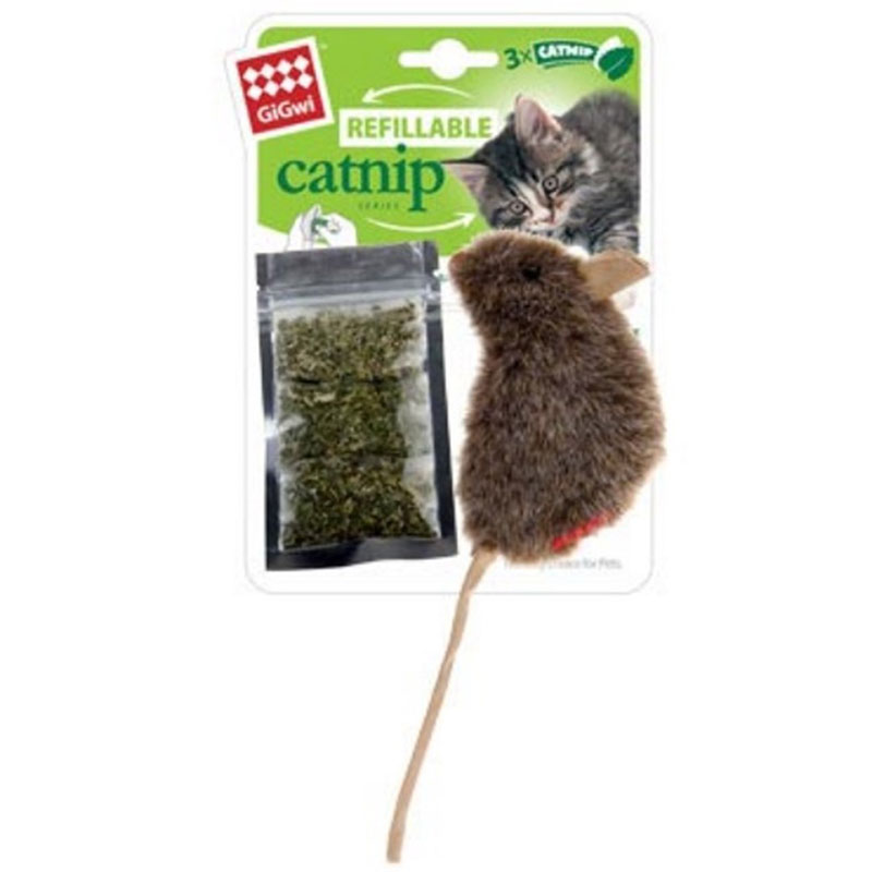 Gigwi Catnip Hazneli Karışık Renkli Fare Kedi Oyuncağı