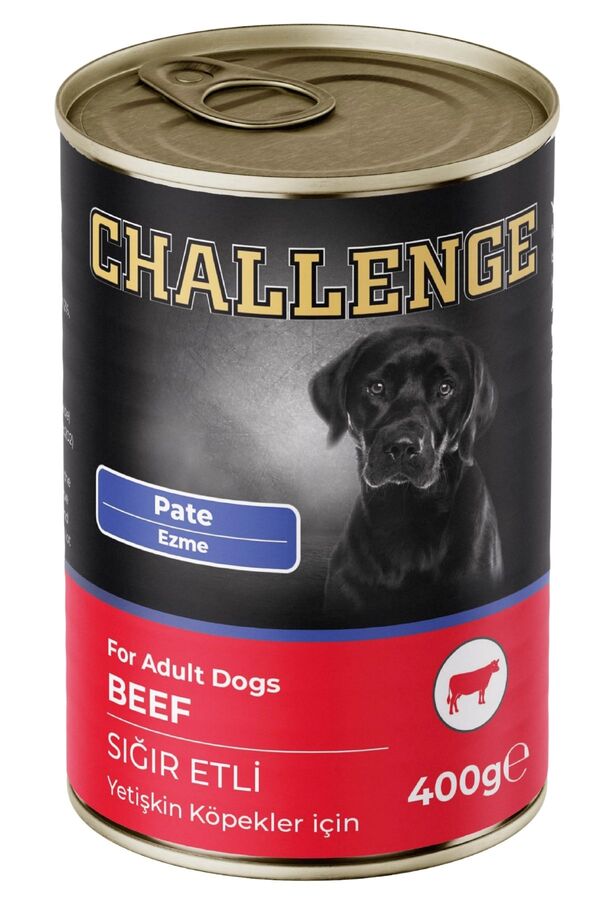 Challenge Pate Sığır Etli Yetişkin Köpek Konservesi 400gr