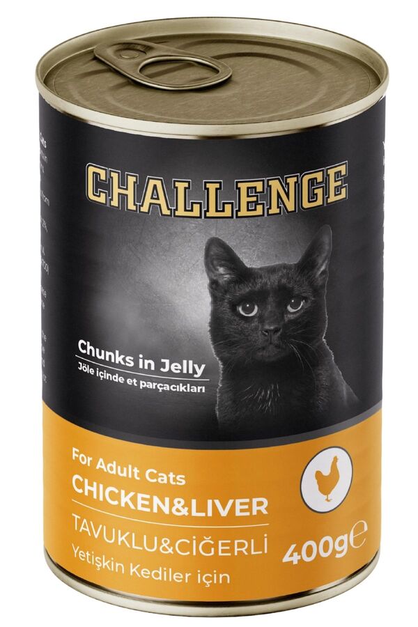 Challenge Tavuklu Ciğerli Yetişkin Kedi Konservesi 400gr