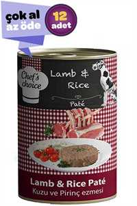Chefs Choice Kuzu Eti ve Pirinçli Köpek Konservesi 12x400gr (12li)