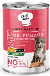 CHEFS CHOICE - Chefs Choice Kuzu Etli Ve Balkabaklı Kıyılmış Yetişkin Köpek Konservesi 400 Gr