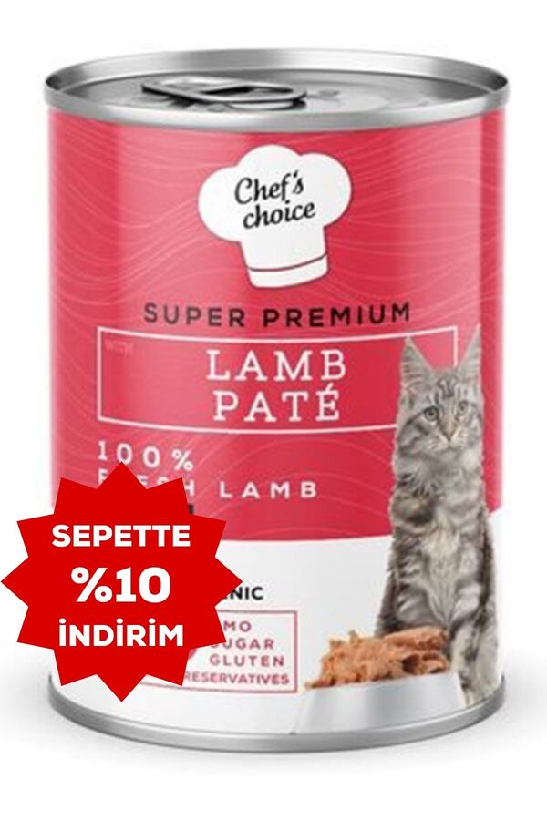 Chefs Choice Kuzu Etli Yetişkin Kedi Konservesi 400gr