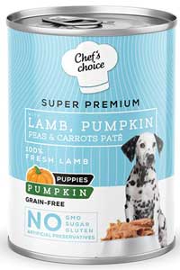 Chef's Choice Kuzulu ve Bal Kabaklı Tahılsız Ezme Yavru Köpek Konservesi 400gr