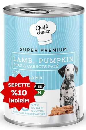 Chefs Choice Kuzulu ve Bal Kabaklı Tahılsız Ezme Yavru Köpek Konservesi 400gr - Thumbnail