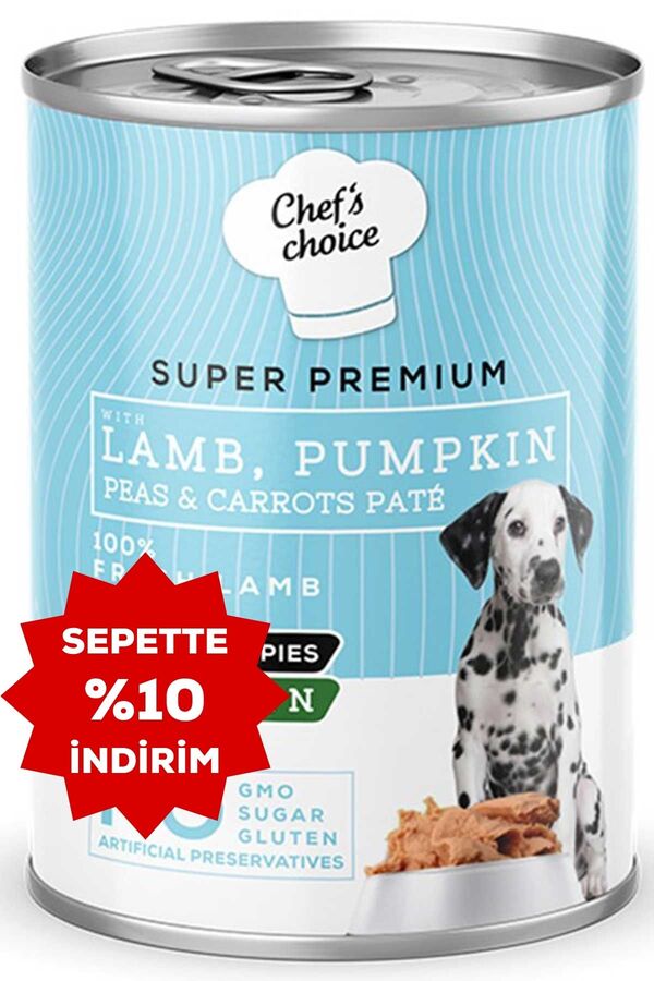 Chefs Choice Kuzulu ve Bal Kabaklı Tahılsız Ezme Yavru Köpek Konservesi 400gr