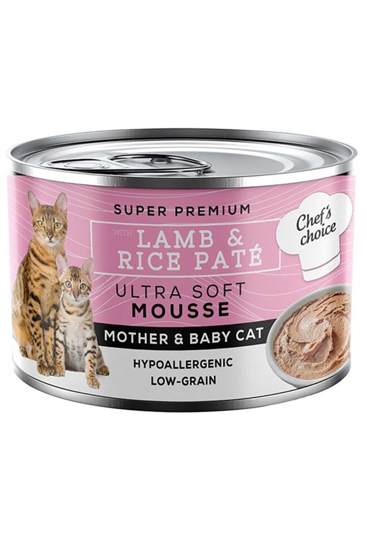 Chefs Choice Mother & Baby Cat Soft Mousse Anne ve Yavru Kedi Konservesi 200 Gr