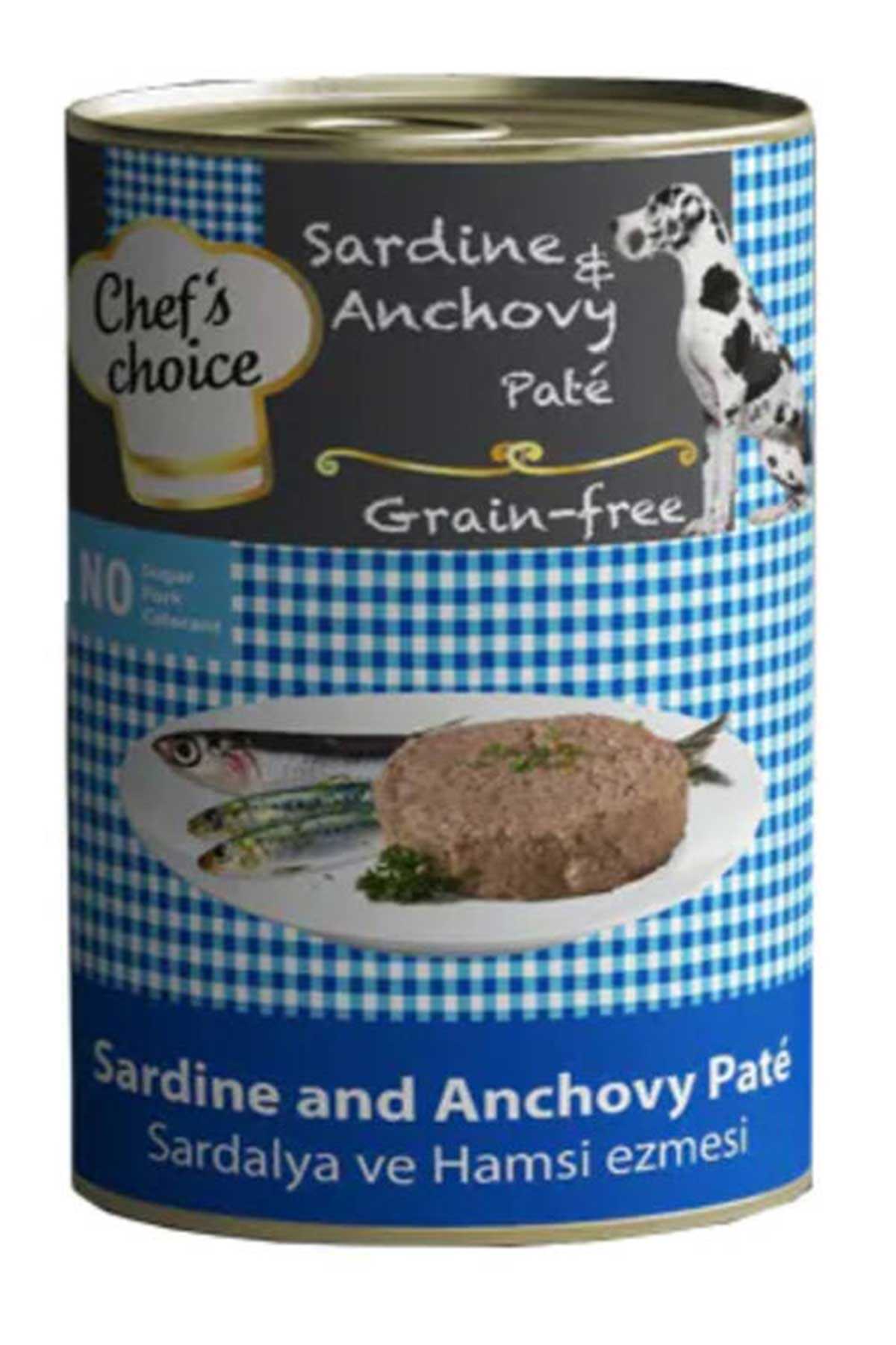 Chefs Choice Tahılsız Sardalya ve Hamsili Yetişkin Köpek Konservesi 400gr