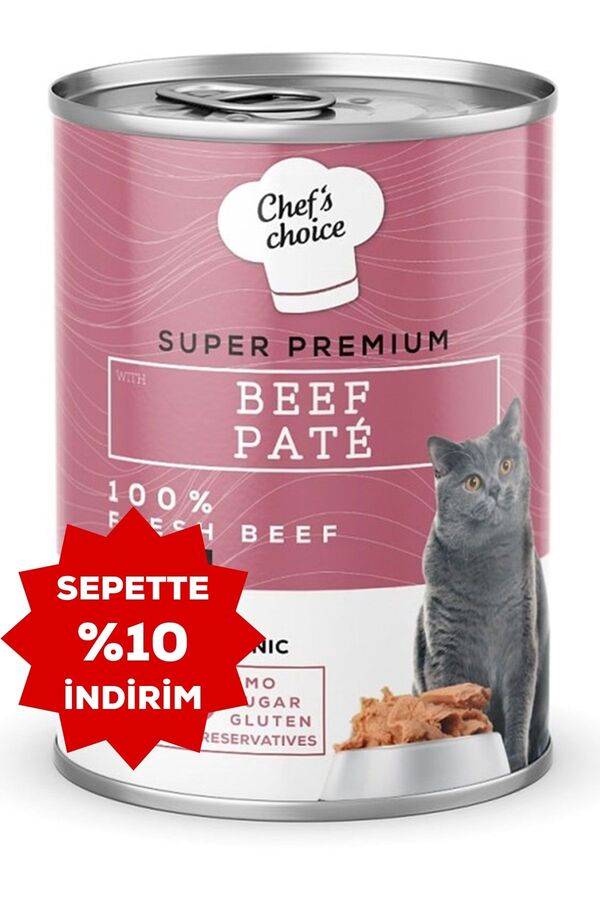 Chefs Choice Sığır Etli Yetişkin Kedi Konservesi 400gr