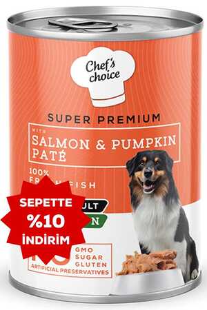 CHEFS CHOICE - Chefs Choice Somon Balıklı Ve Balkabaklı Kıyılmış Yetişkin Köpek Konservesi 400gr