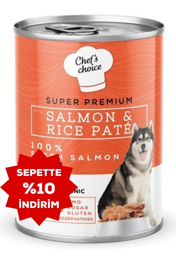 Chefs Choice Somonlu ve Pirinçli Yetişkin Köpek Konservesi 400gr