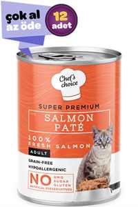 CHEFS CHOICE - Chef's Choice Somonlu Yetişkin Kedi Konservesi 12x400gr (12li)