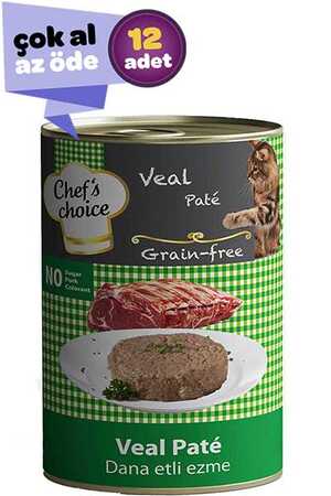 Chefs Choice Tahılsız Dana Etli Yetişkin Kedi Konservesi 12x400gr (12li)