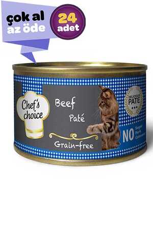Chefs Choice Tahılsız Dana Etli Yetişkin Kedi Konservesi 24x85gr (24lü)