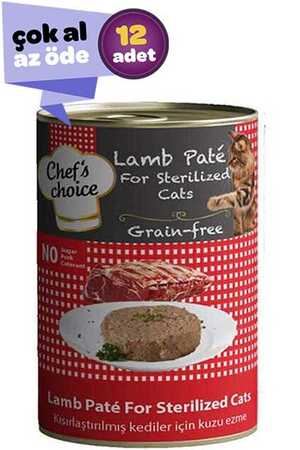Chefs Choice Tahılsız Kuzu Etli Kısırlaştırılmış Kedi Konservesi 12x400gr (12li)