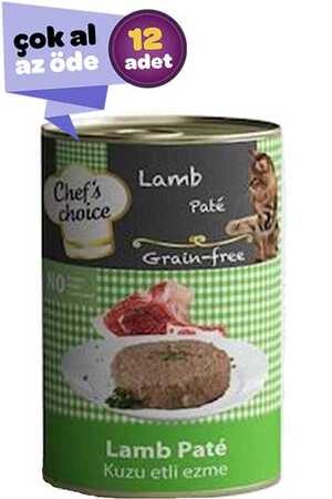 Chefs Choice Tahılsız Kuzu Etli Yetişkin Kedi Konservesi 12x400gr (12li)