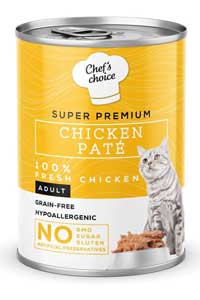 Chef's Choice Tahılsız Tavuklu Ezme Yetişkin Kedi Konservesi 400gr
