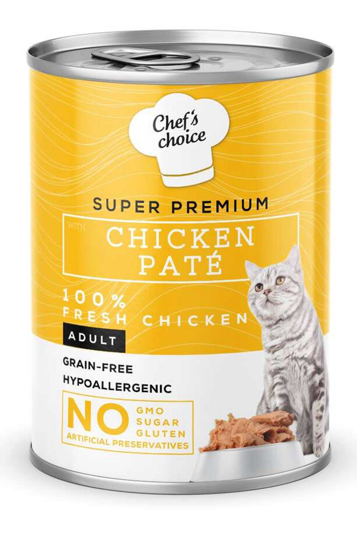 Chefs Choice Tahılsız Tavuklu Ezme Yetişkin Kedi Konservesi 400gr