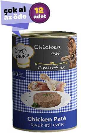Chefs Choice Tahılsız Tavuklu Yetişkin Kedi Konservesi 12x400gr (12li)