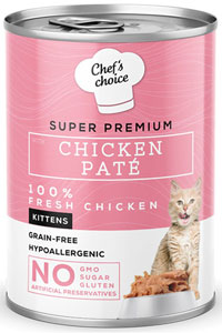 CHEFS CHOICE - Chef's Choice Tavuklu Tahılsız Ezme Yavru Kedi Konservesi 400gr