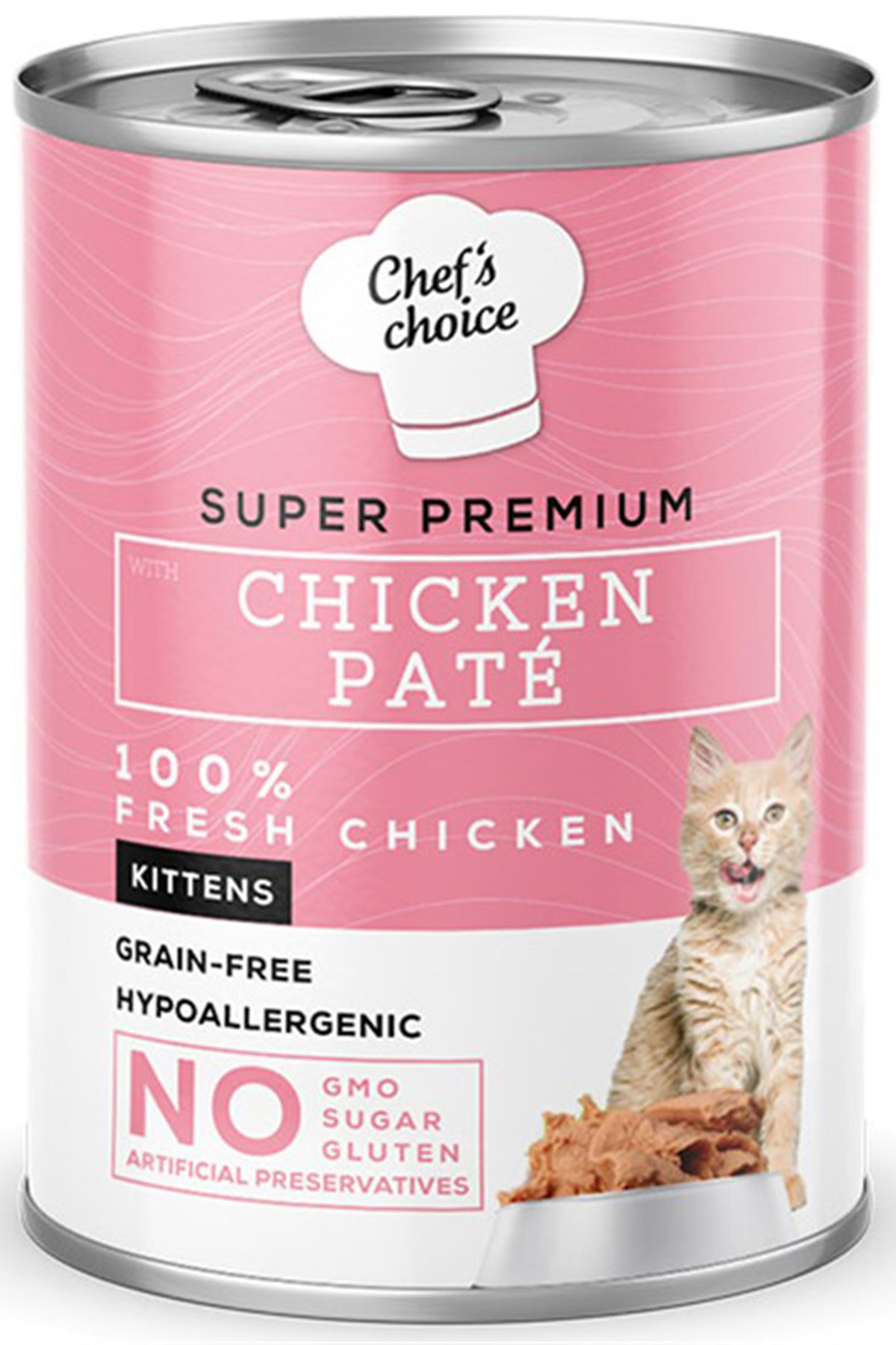 Chefs Choice Tavuklu Tahılsız Ezme Yavru Kedi Konservesi 400gr
