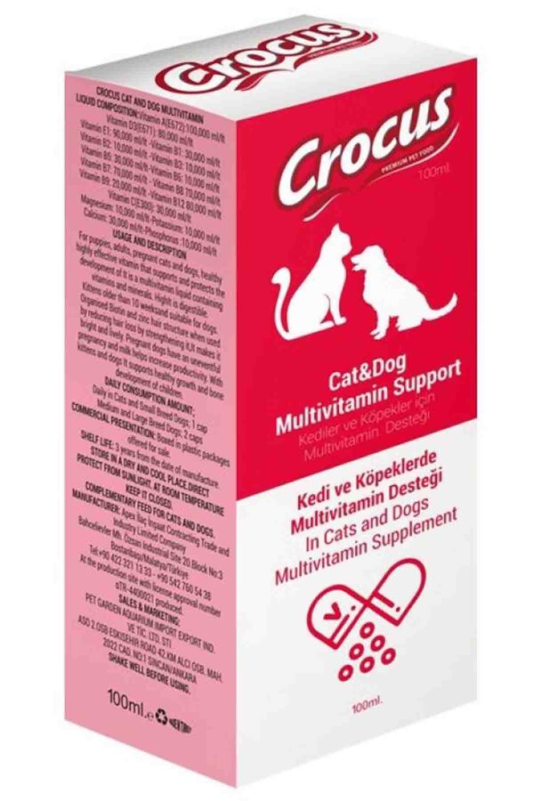 Crocus Kedi ve Köpek Multivitamin Desteği 100ml