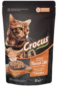 CROCUS - Crocus Tahılsız Kedi Tavuklu Pouch Jöleli Yaş Mama 85gr