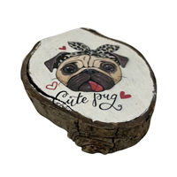 Melek Hareketi - Cute Pug Bardak Altlığı