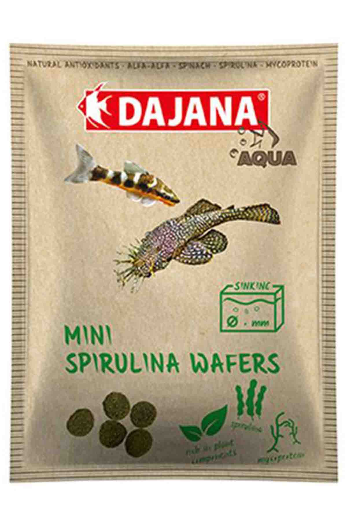Dajana Mini Spirulina Wafers Akvaryum Balık Yemi 80Ml 10 Gr