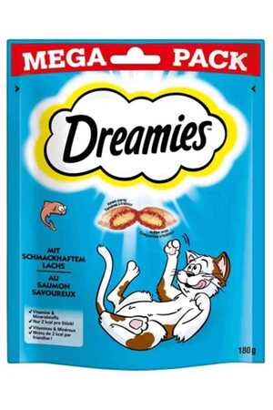 DREAMIES - Dreamies Mega Pack İç Dolgulu Somonlu Kedi Ödül Bisküvisi 180gr