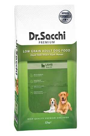 Dr.Sacchi Düşük Tahıllı Kuzu Etli Yetişkin Köpek Maması 12kg - Thumbnail
