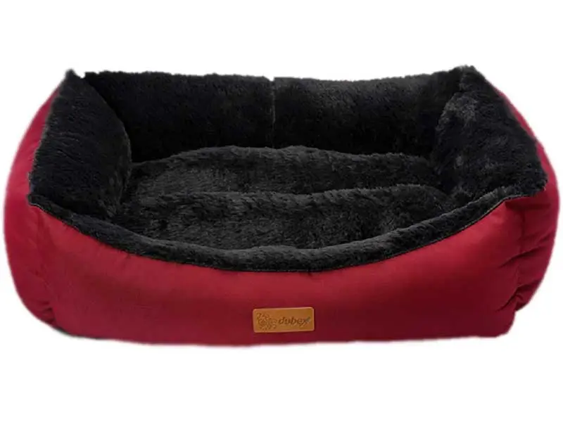 Dubex JellyBean Kedi ve Köpek Yatağı 62x44x22cm (M) Bordo Siyah