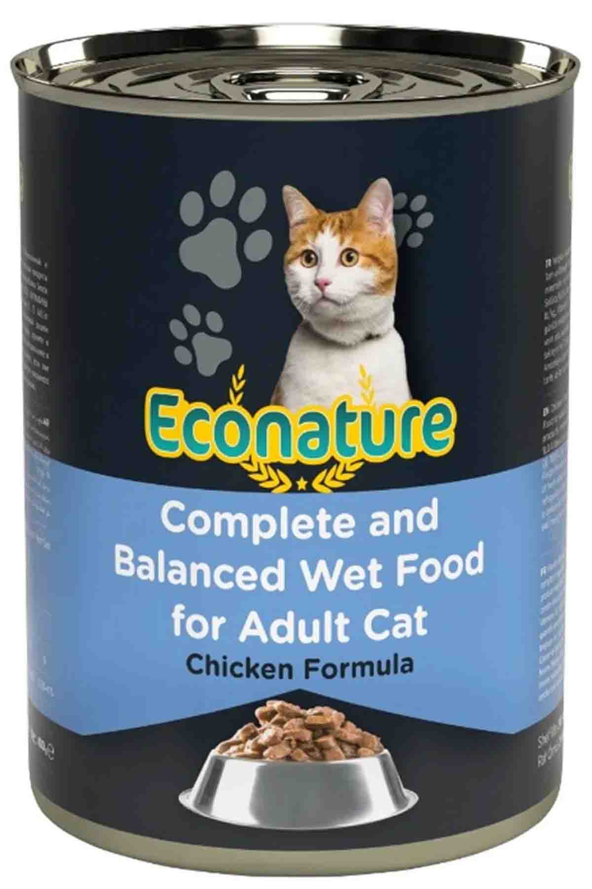 Econature Tavuk Etli Kedi Konservesi 400 Gr