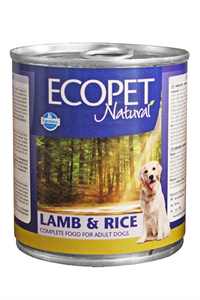 Ecopet Natural Kuzu Eti ve Pirinçli Yetişkin Köpek Konservesi 300gr