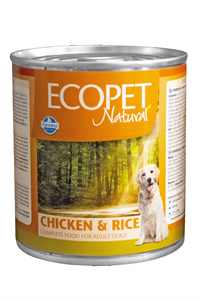 ECOPET - Ecopet Natural Tavuk ve Pirinçli Yetişkin Köpek Konservesi 300gr