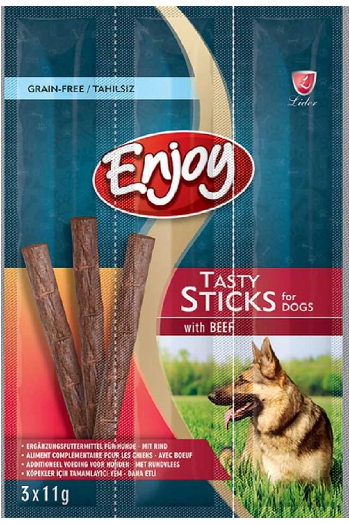 Enjoy Biftekli Köpek Ödül Çubuğu 3x11gr