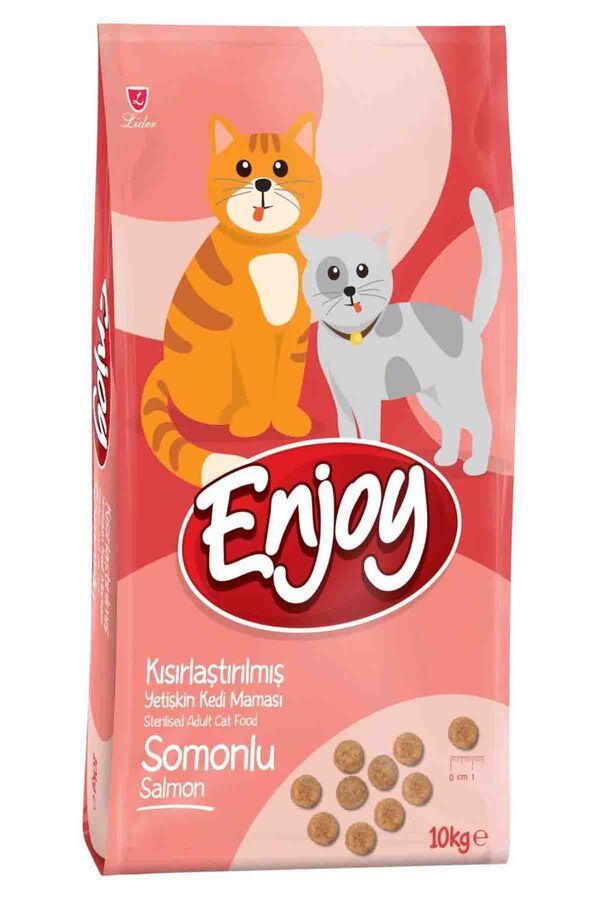 Enjoy Somonlu Kısırlaştırılmış Kedi Maması 10kg