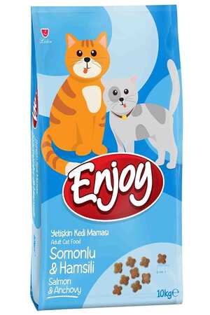 Enjoy Somonlu ve Hamsili Yetişkin Kedi Maması 10kg