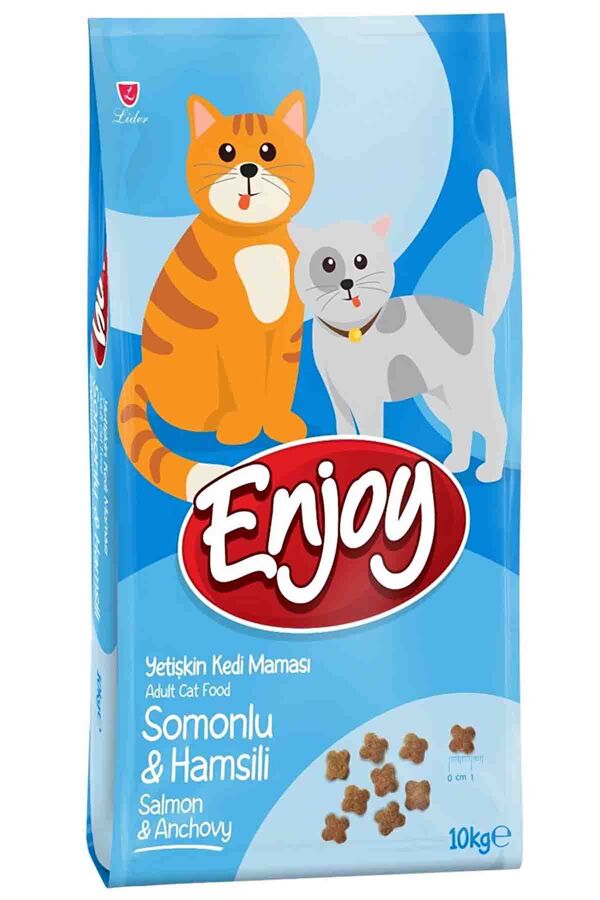 Enjoy Somonlu ve Hamsili Yetişkin Kedi Maması 10kg