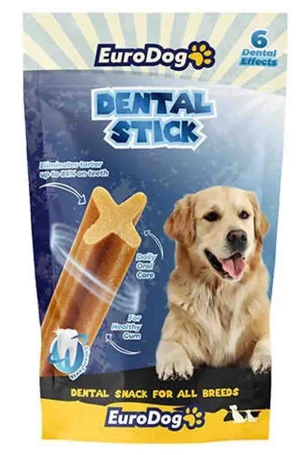 EuroDog Dental Stick Tavuklu ve Kuzu Etli Çubuk Köpek Ödül Maması 100gr(6lı)