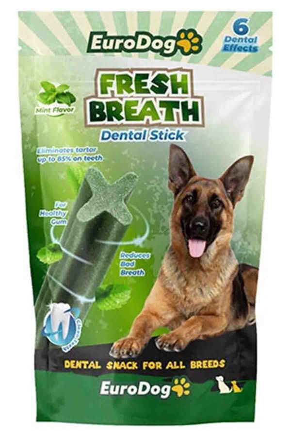 EuroDog Fresh Breath Naneli Çubuk Köpek Ödül Maması 100gr(6lı)