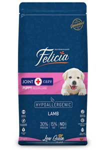 FELICIA - Felicia Düşük Tahıllı Hipoalerjenik Kuzu Etli Orta ve Büyük Irk Yavru Köpek Maması 3kg