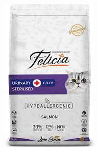 FELICIA - Felicia Düşük Tahıllı Hipoalerjenik Somonlu Kısırlaştırılmış Kedi Maması 12kg