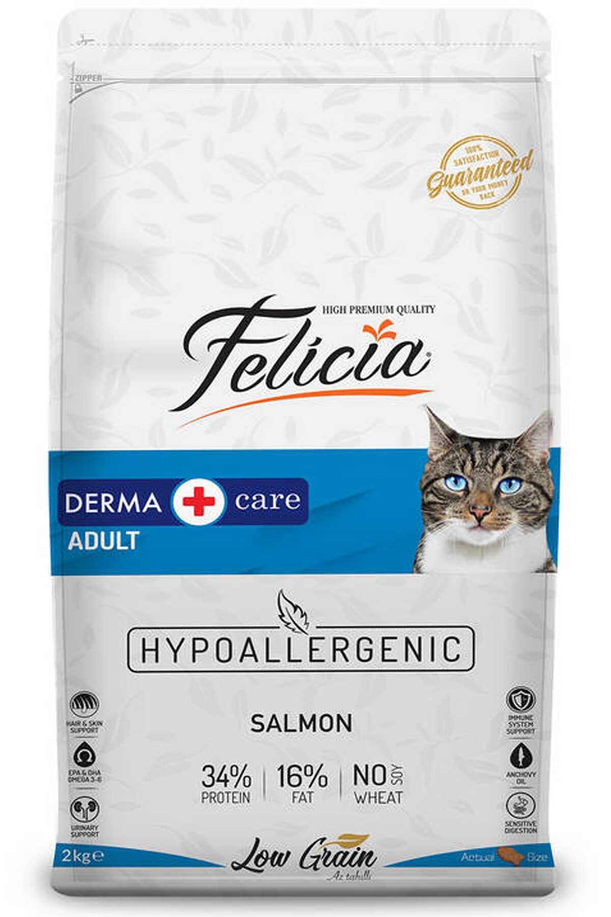 Felicia Düşük Tahıllı Hipoalerjenik Somonlu Yetişkin Kedi Maması 2kg